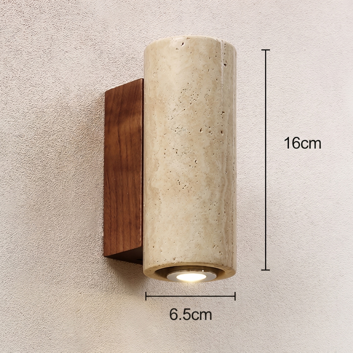 Aplique de Pared Interior de Travertino para Dormitorio y Pasillo - imagen 3