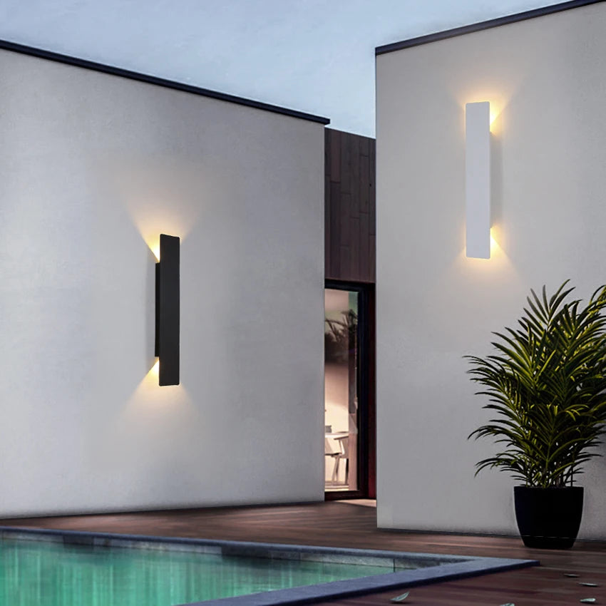 Aplique exterior alargado para fachada moderna - imagen 2