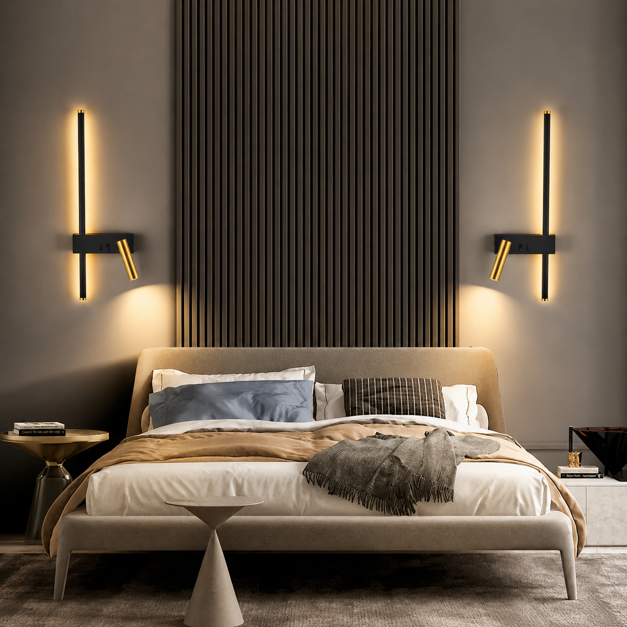 Aplique LED de Pared para Dormitorio con Luz de Lectura - imagen 2