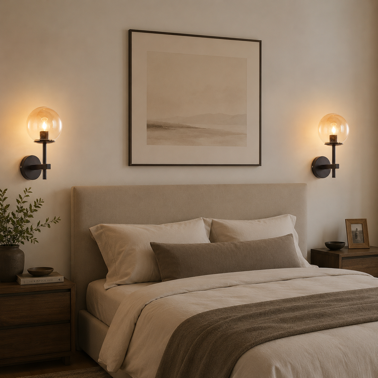 Aplique de Pared Interior con Globo de Cristal - imagen 2