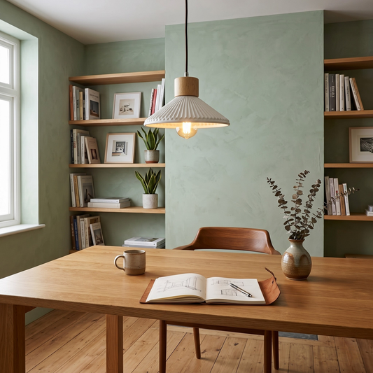 Lámpara Colgante de Cerámica Blanca para Salón, Comedor y Dormitorio - imagen 1