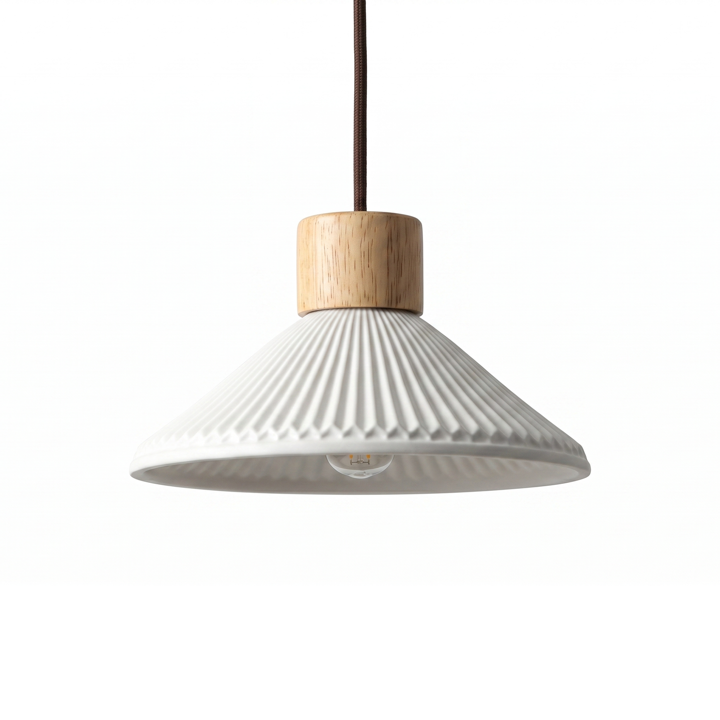 Lámpara Colgante de Cerámica Blanca para Salón, Comedor y Dormitorio - imagen 2