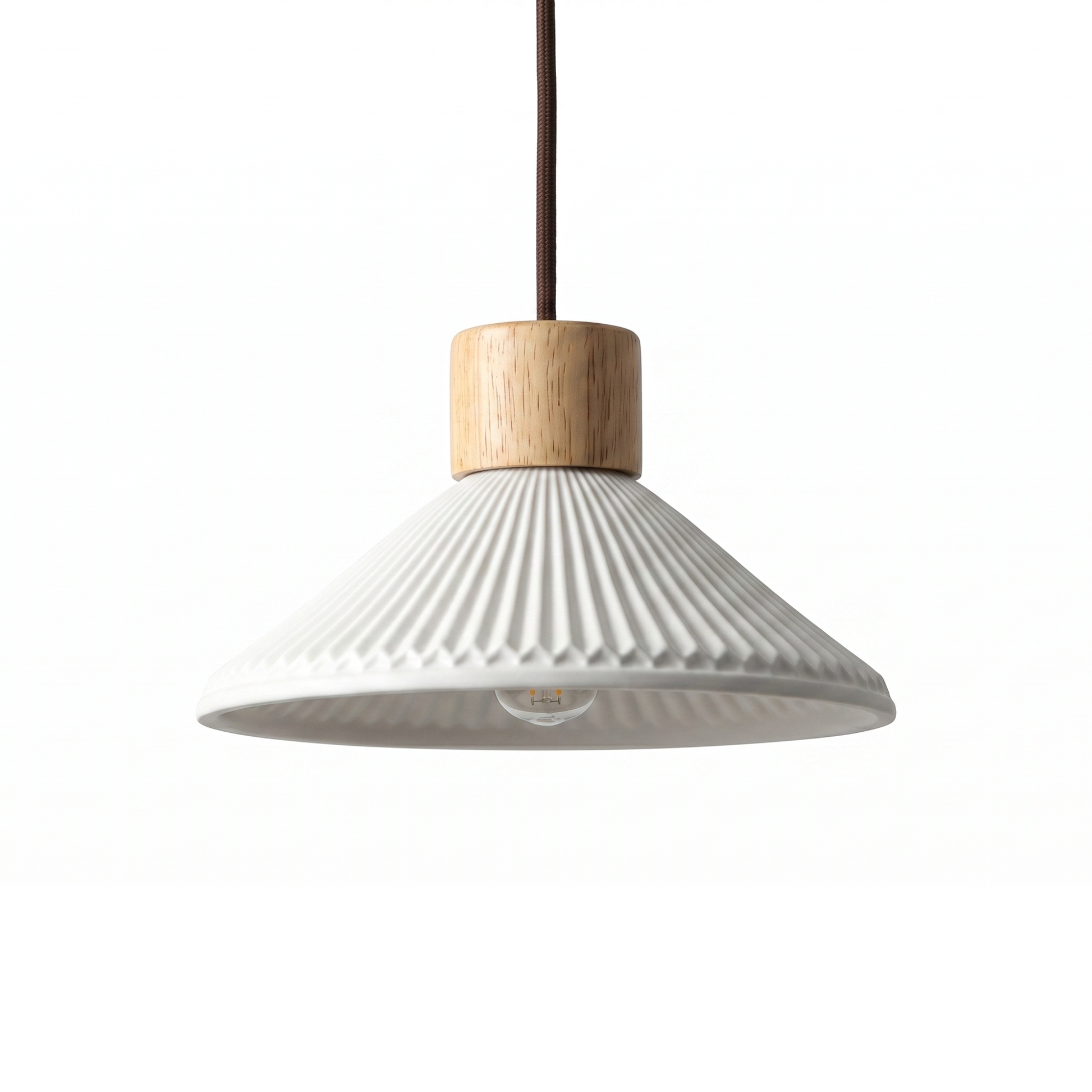 Lámpara Colgante de Cerámica Blanca para Salón, Comedor y Dormitorio - imagen 2