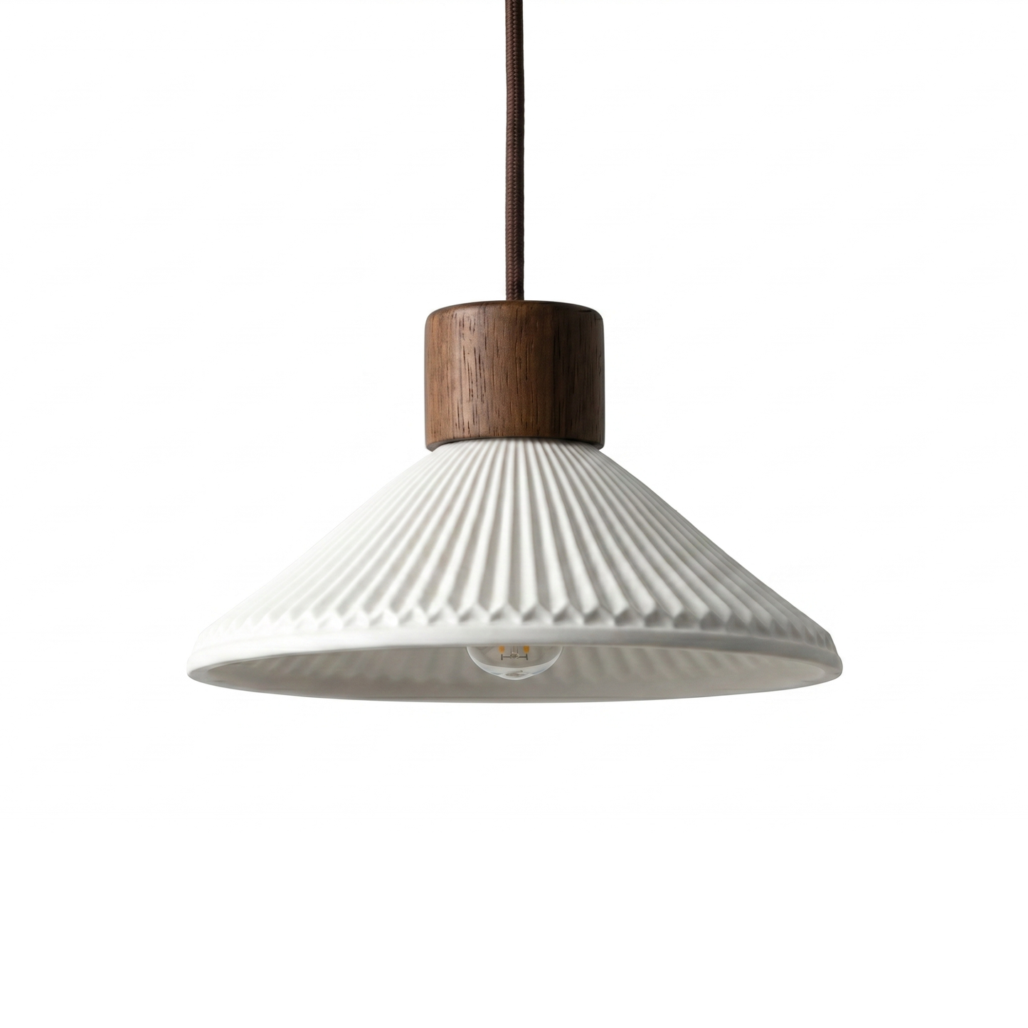 Lámpara Colgante de Cerámica Blanca para Salón, Comedor y Dormitorio - imagen 3