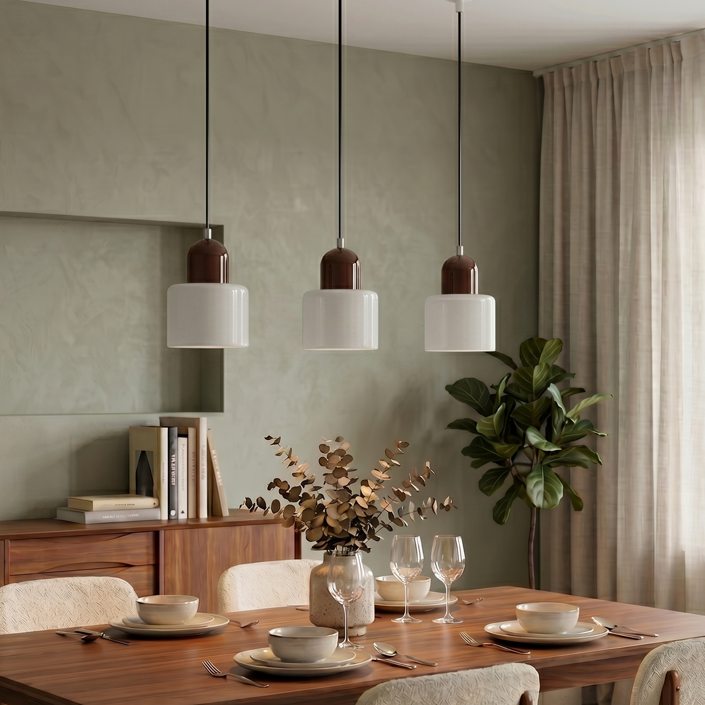 Lámpara colgante de cristal para comedor moderno - imagen 1