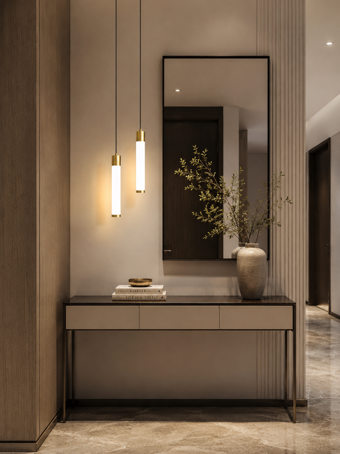 Lámpara Colgante LED de Dos Luces para Dormitorio y Mesita de Noche - imagen 3