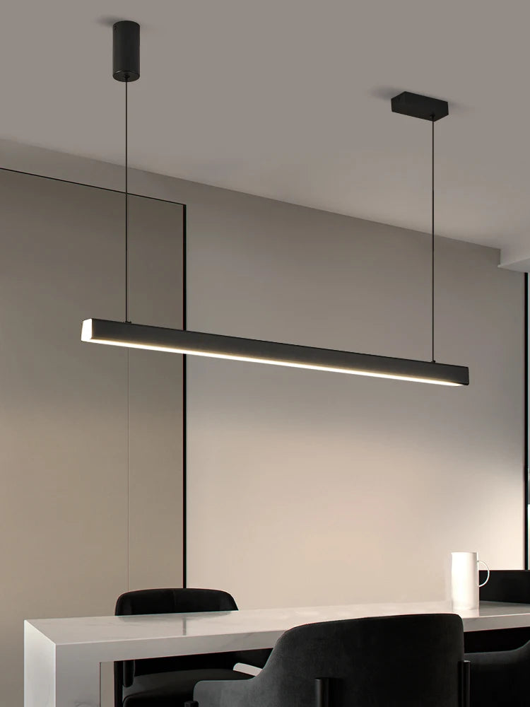 Lámpara Lineal LED Colgante para Mesa de Comedor Negra - imagen 2