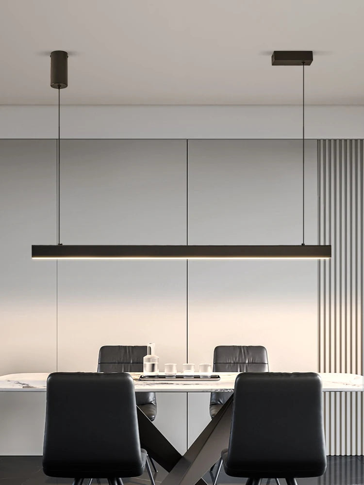 Lámpara Lineal LED Colgante para Mesa de Comedor Negra - imagen 3