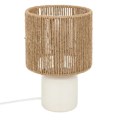 Lámpara de mesa de cerámica con pantalla de cuerda - imagen 3